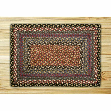 CAPITOL EARTH RUGS Burgundy-Blue-Gray Rectangle Rug 33-043